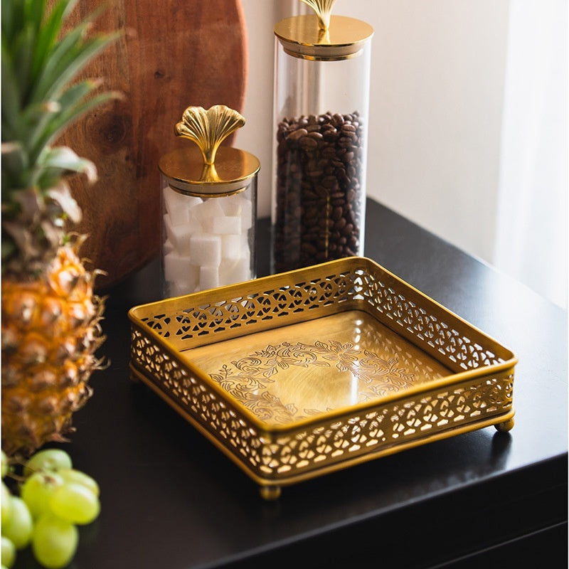 Brass Carved Tray