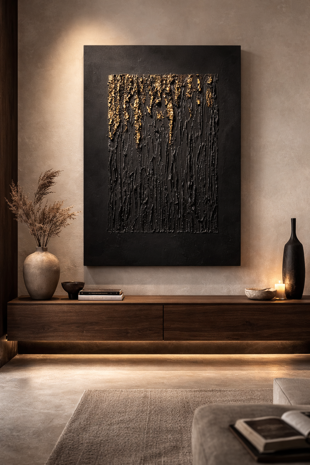 Gilded Descent Oil Painting